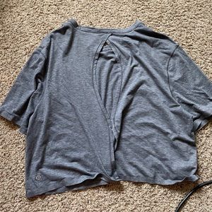 Lulu crop top with open back